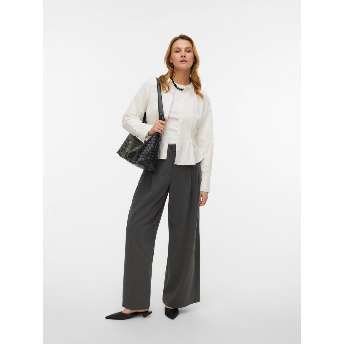 Pantalon De Tailleur dark grey melange, VERO MODA