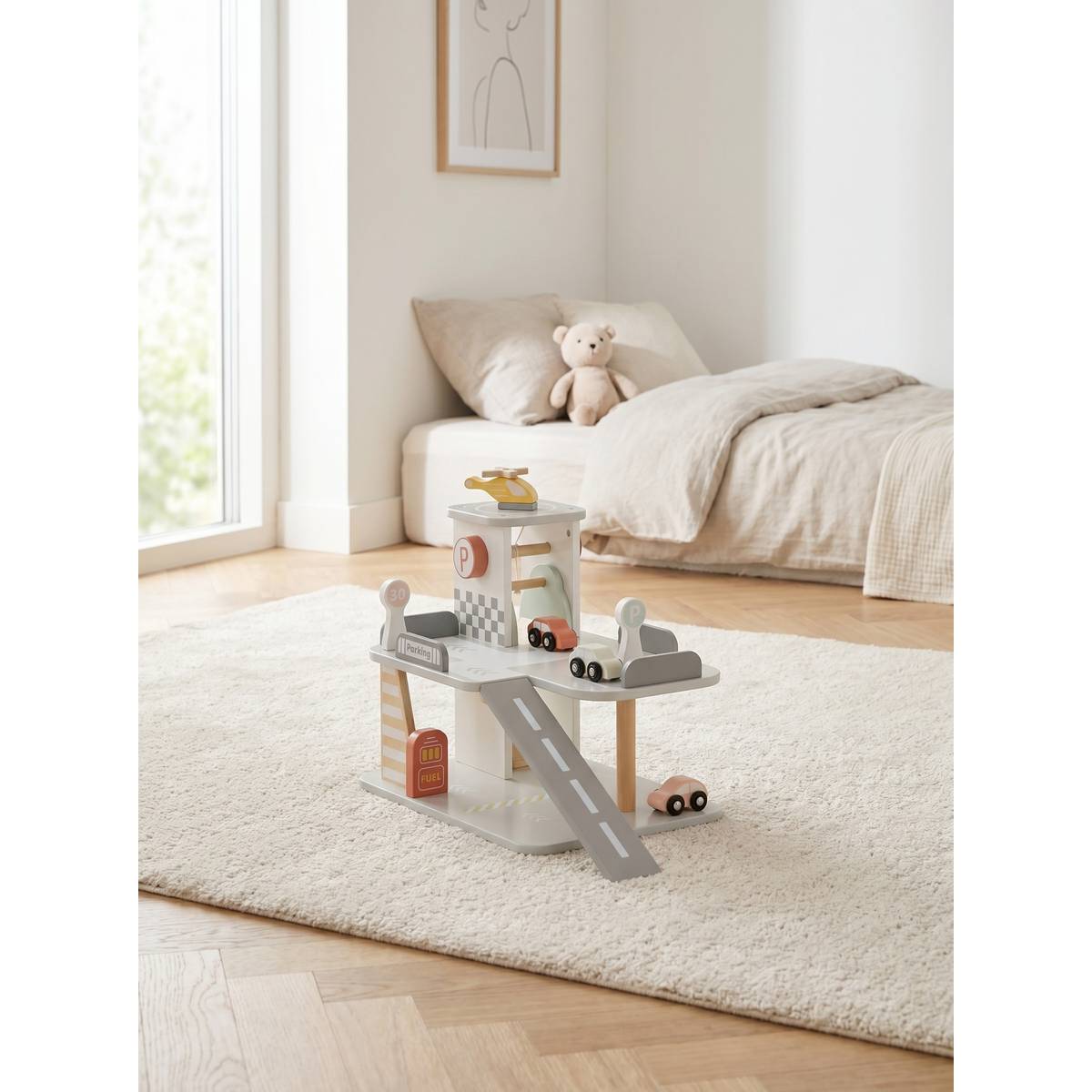 Garage avec accessoires pour enfant SOAN multicolore, ATMOSPHERA FOR KIDS