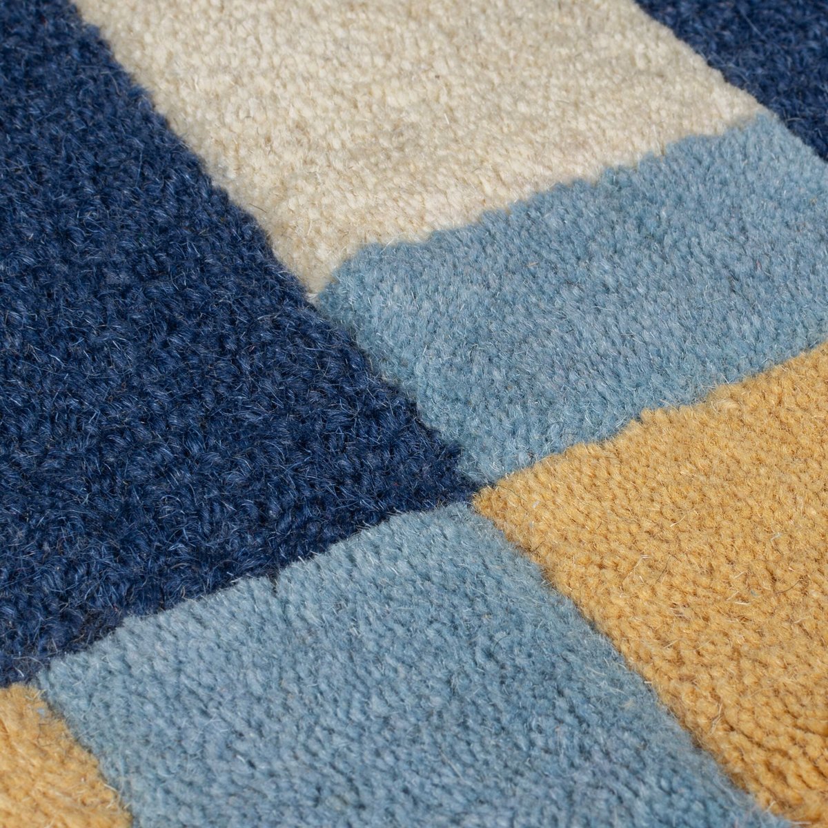 Tapis en laine de couloir KAI bleu, FLAIR RUGS