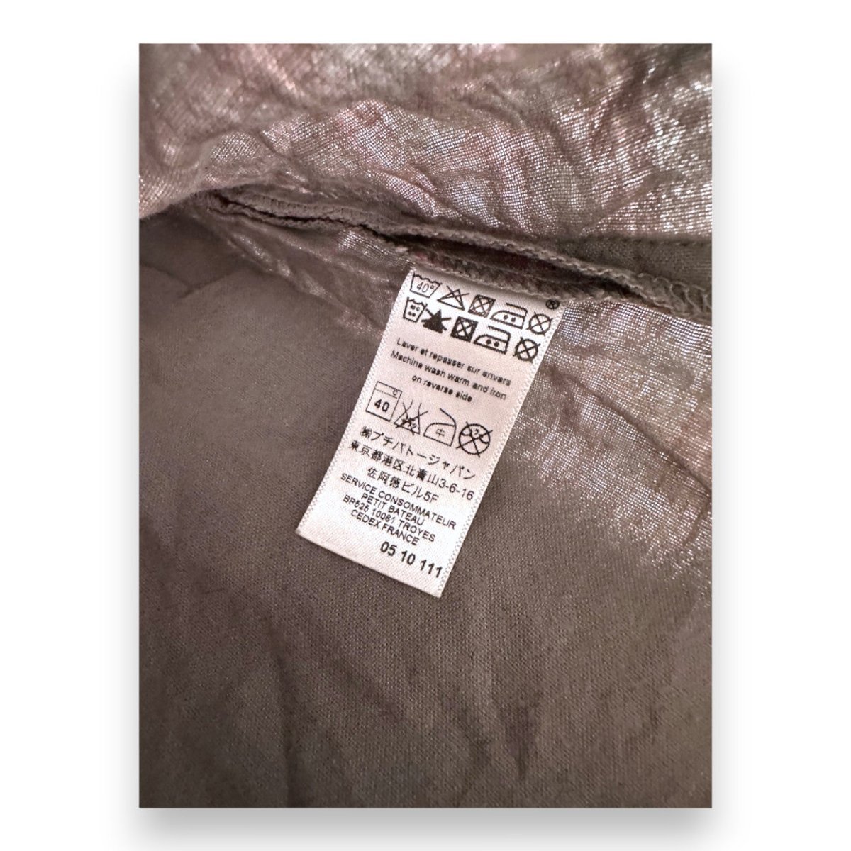 Blouse bébé - Très bon état gris, PETIT BATEAU
