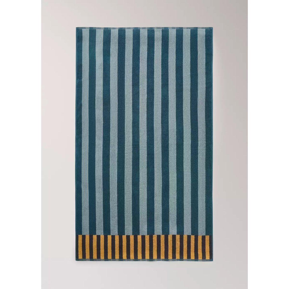Serviette de bain en coton à rayures multicolores bleu, MANGO HOME