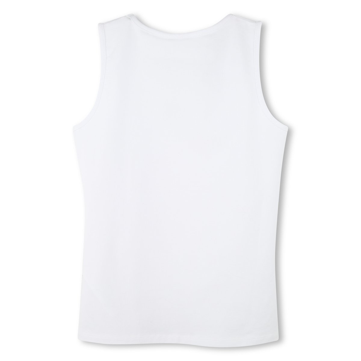 Canotta ricamata blanc, BOSS KIDSWEAR