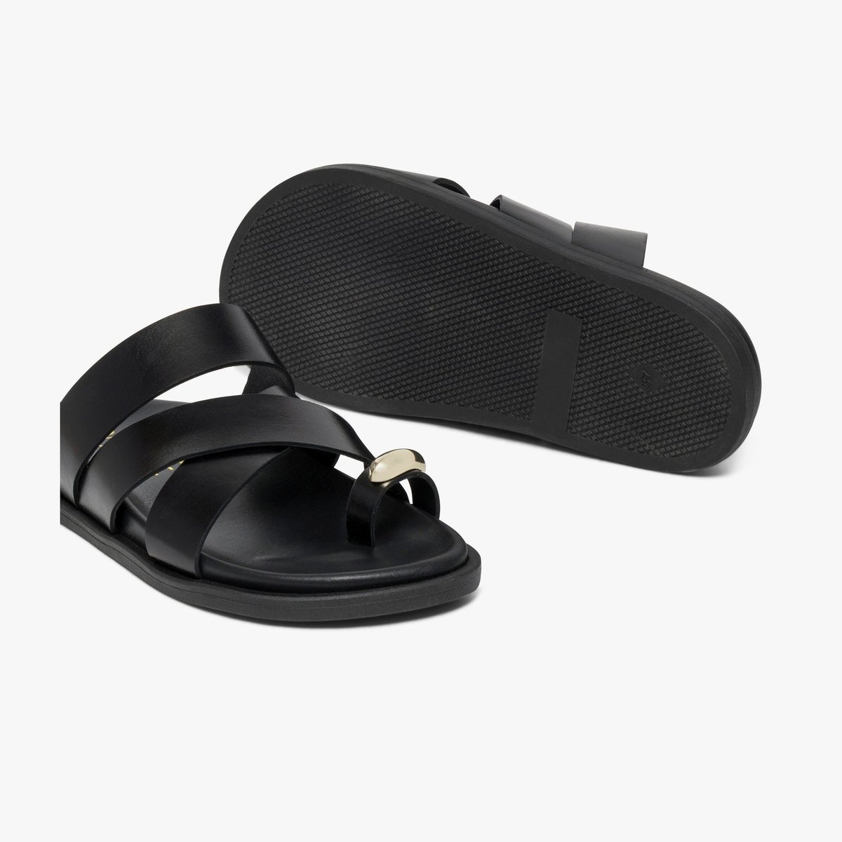 Mule en cuir YANNIS noir, BOCAGE