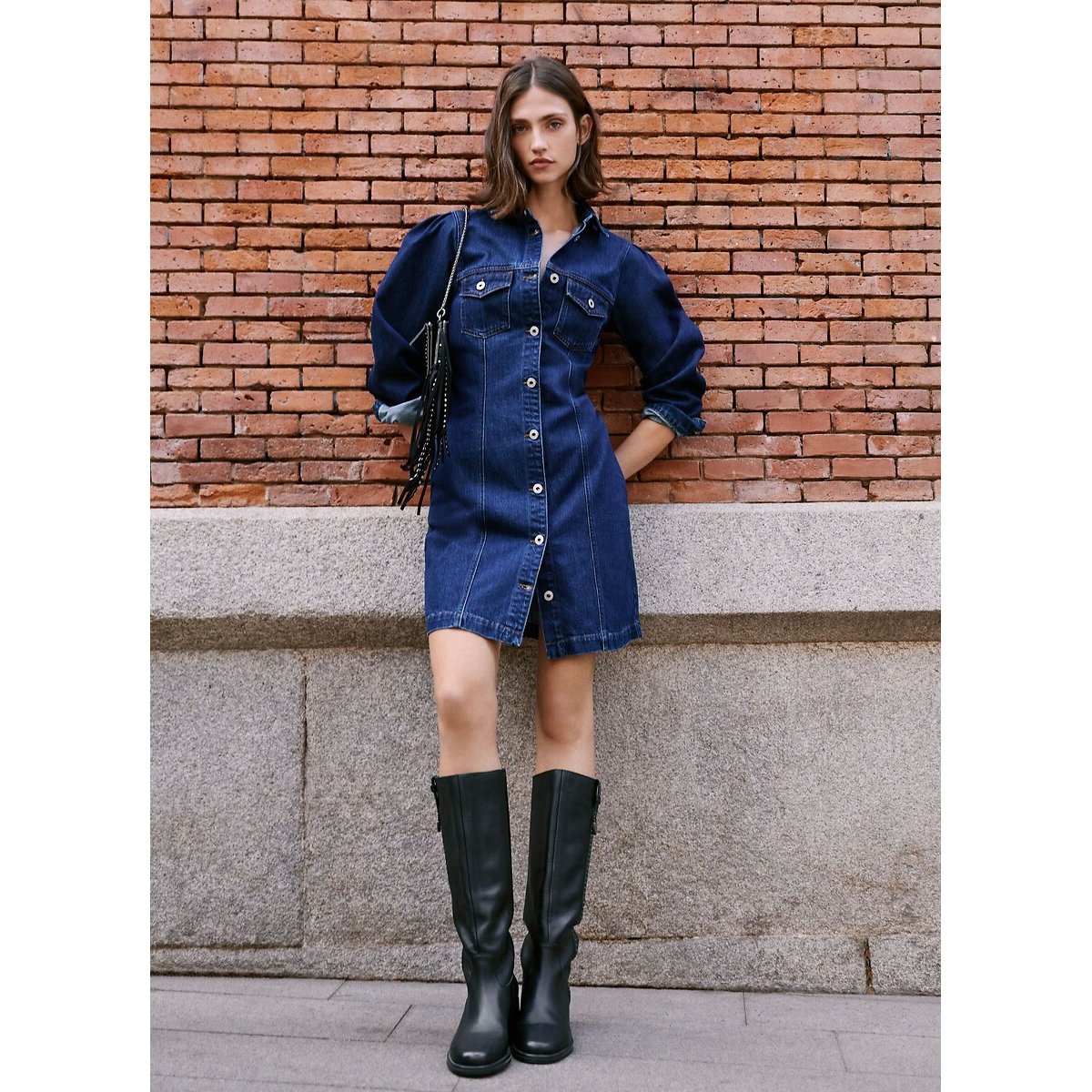 Robe chemise en denim denim brut, PEPE JEANS