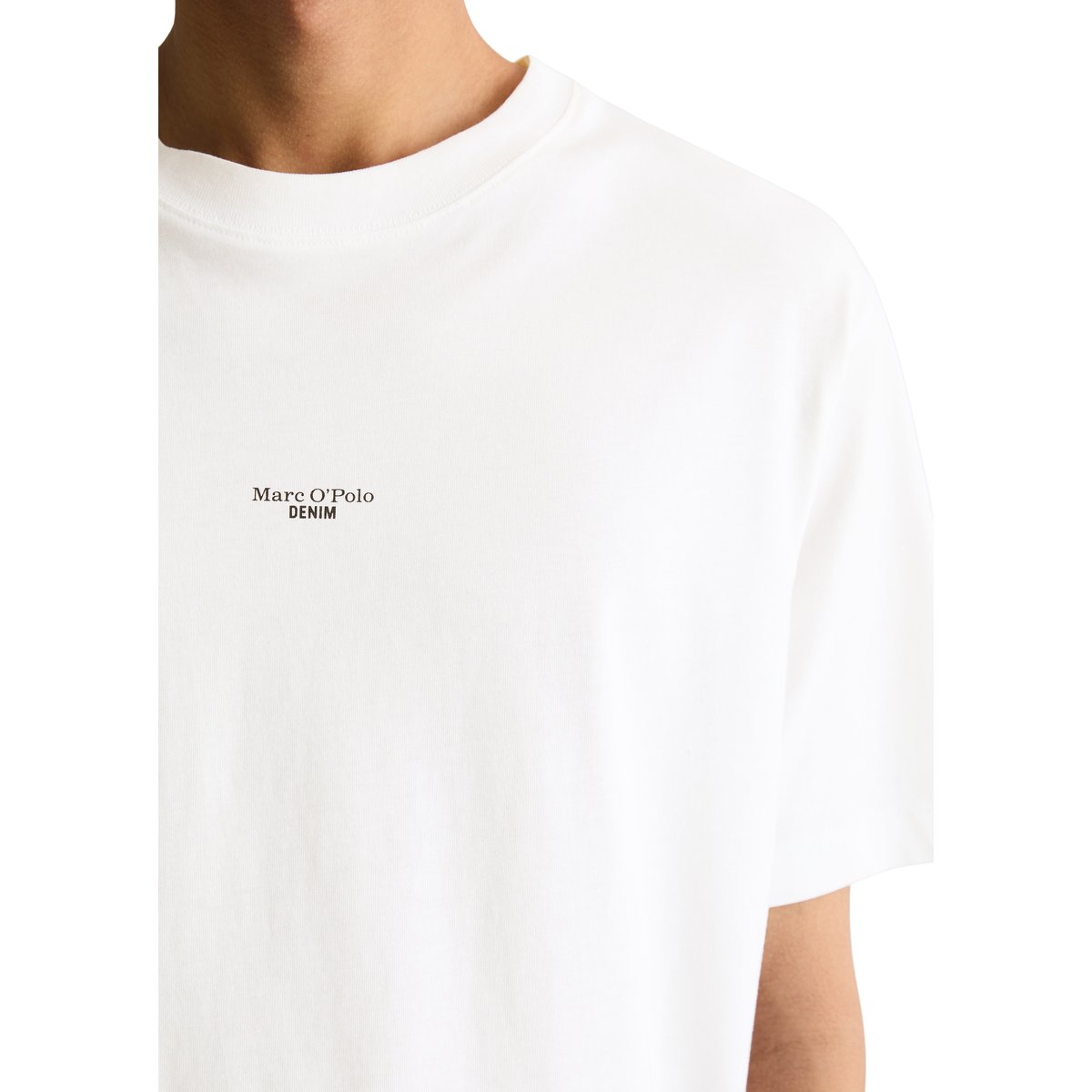 T-shirt relaxed en doux coton biologique blanc, MARC O’POLO DENIM