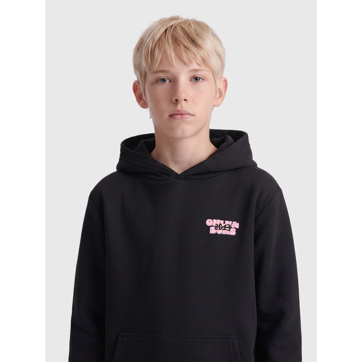 Sweat À Capuche noire - black, ONLY & SONS JUNIOR
