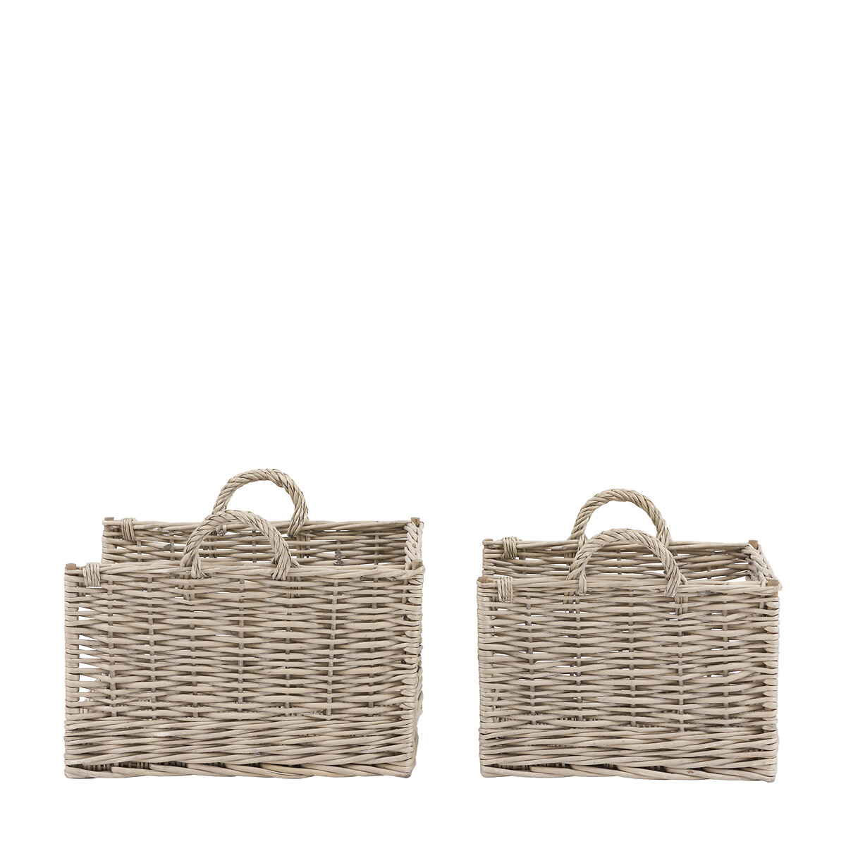 Set of 2 Corte Log Baskets brown , ÉDITÉ