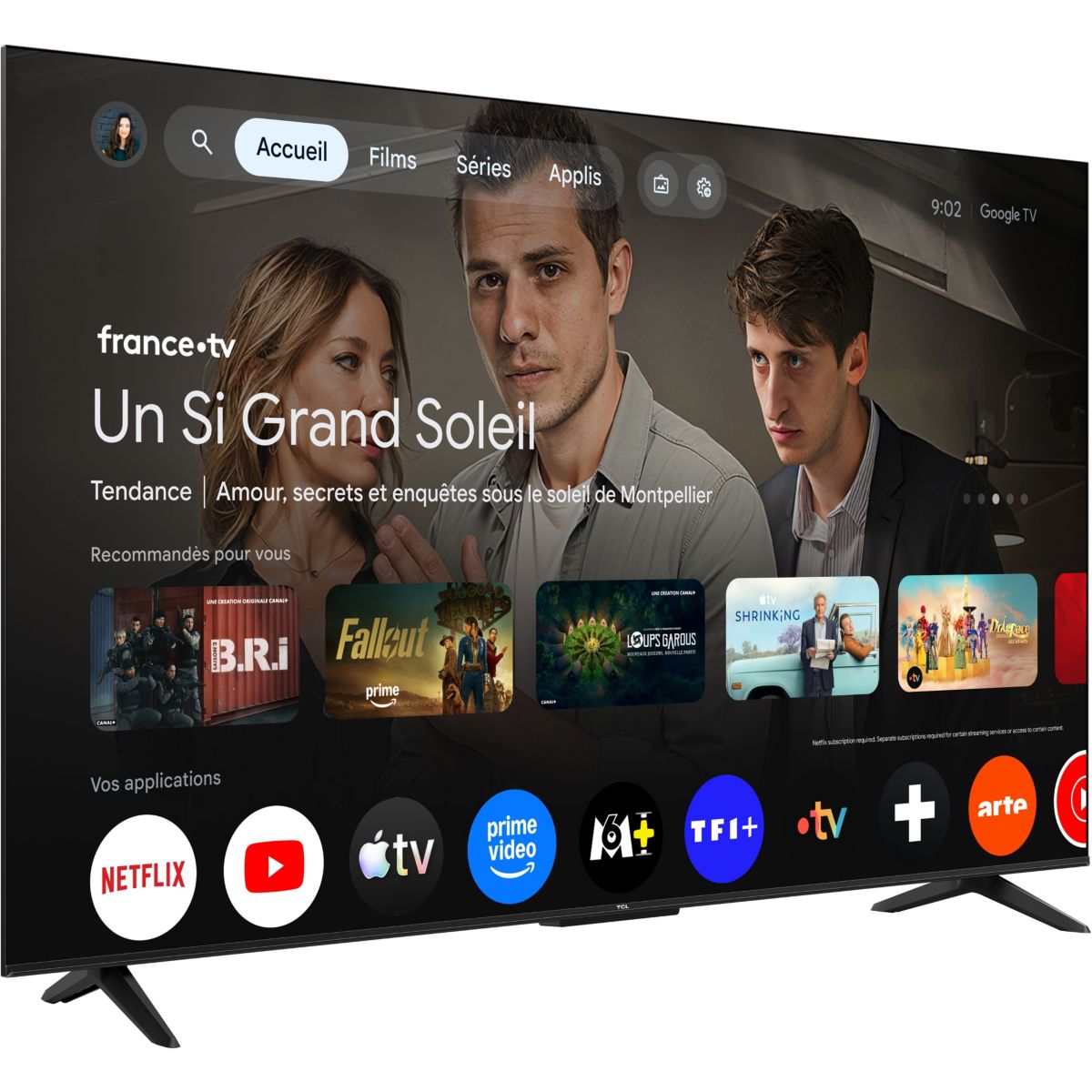 TV LED 55P6L (2026) 55" (140 cm) couleur unique, TCL