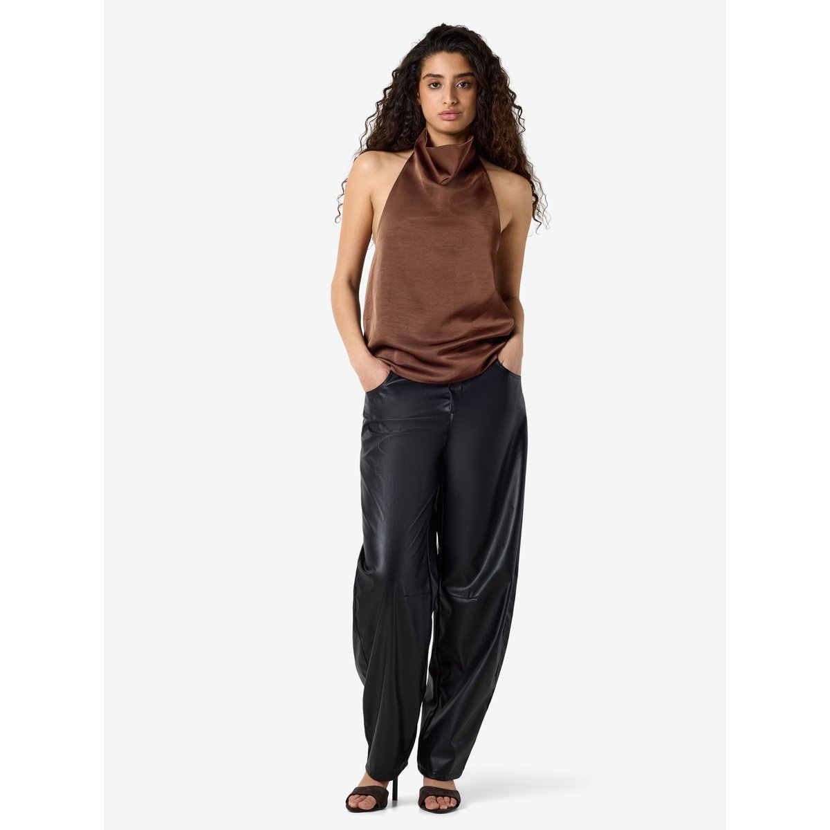 Top Sans Manches marron - chocolate brown1, NOISY MAY