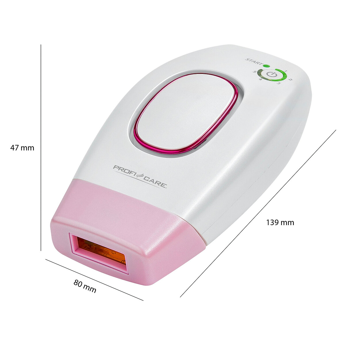 Depiladora a luz pulsada, da Proficare branco/rosa, PROFICARE