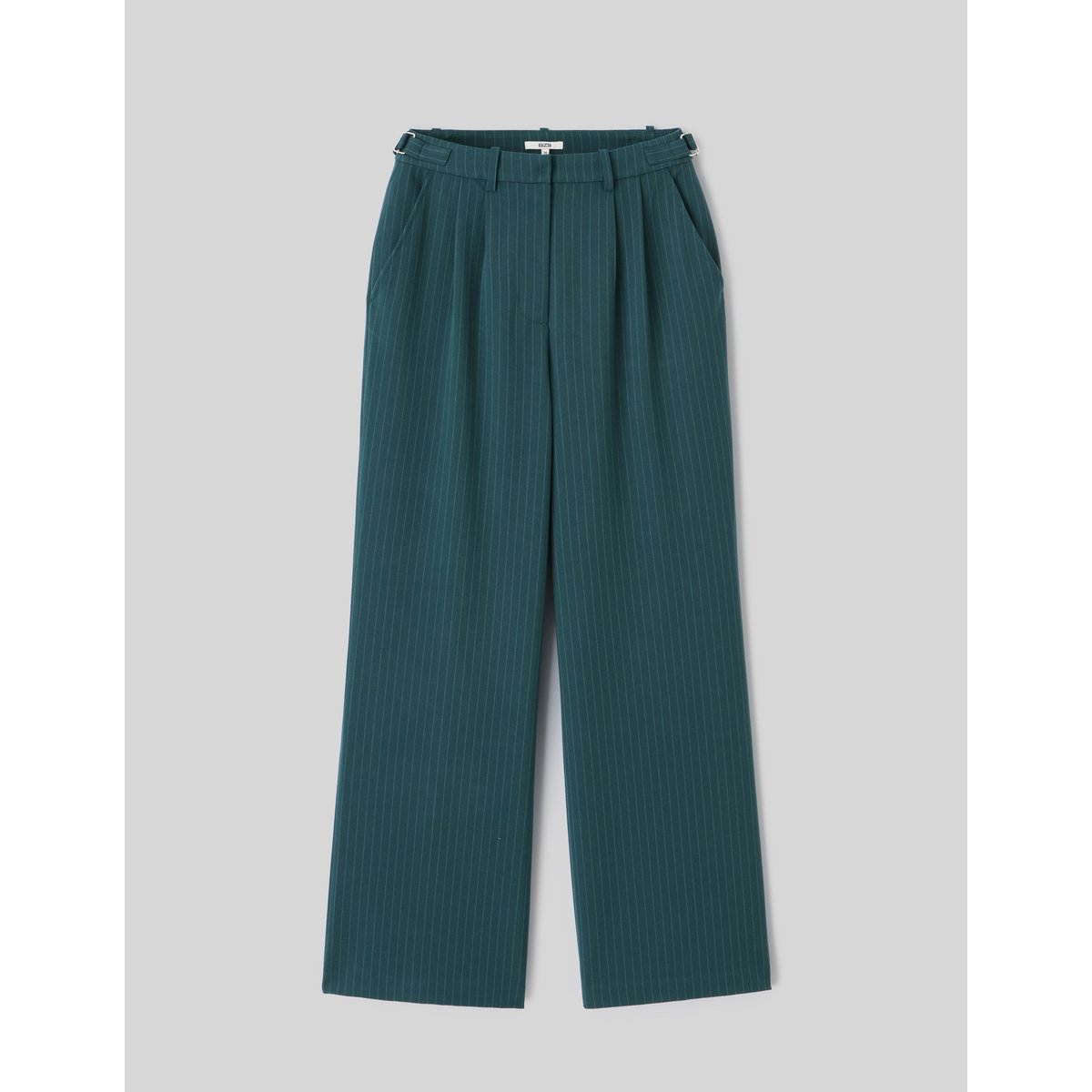 Pantalon tailleur en polyester recyclé vert, BZB