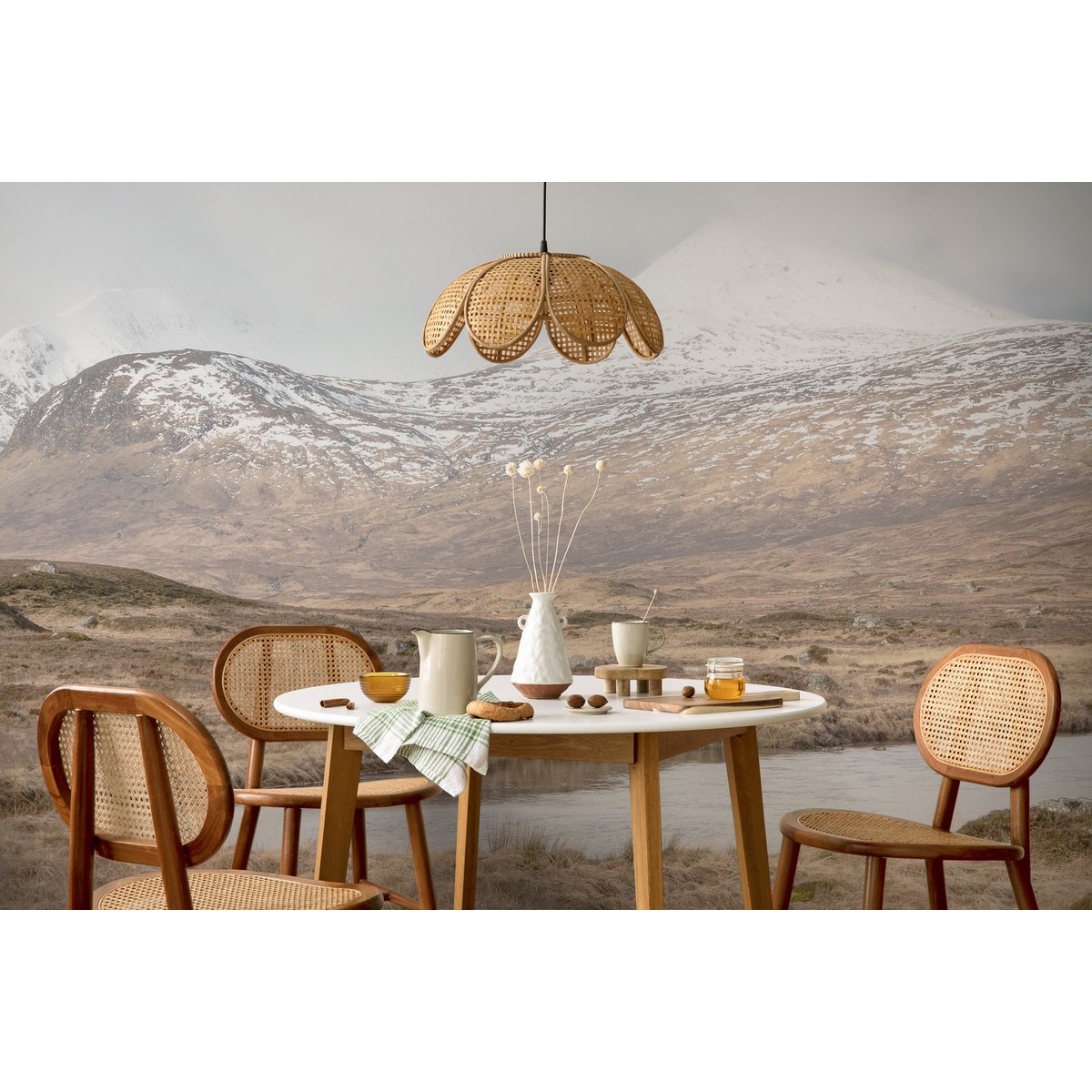 Papier peint panoramique HIGHLANDS multicolore, LE PAPIERS DE NINON