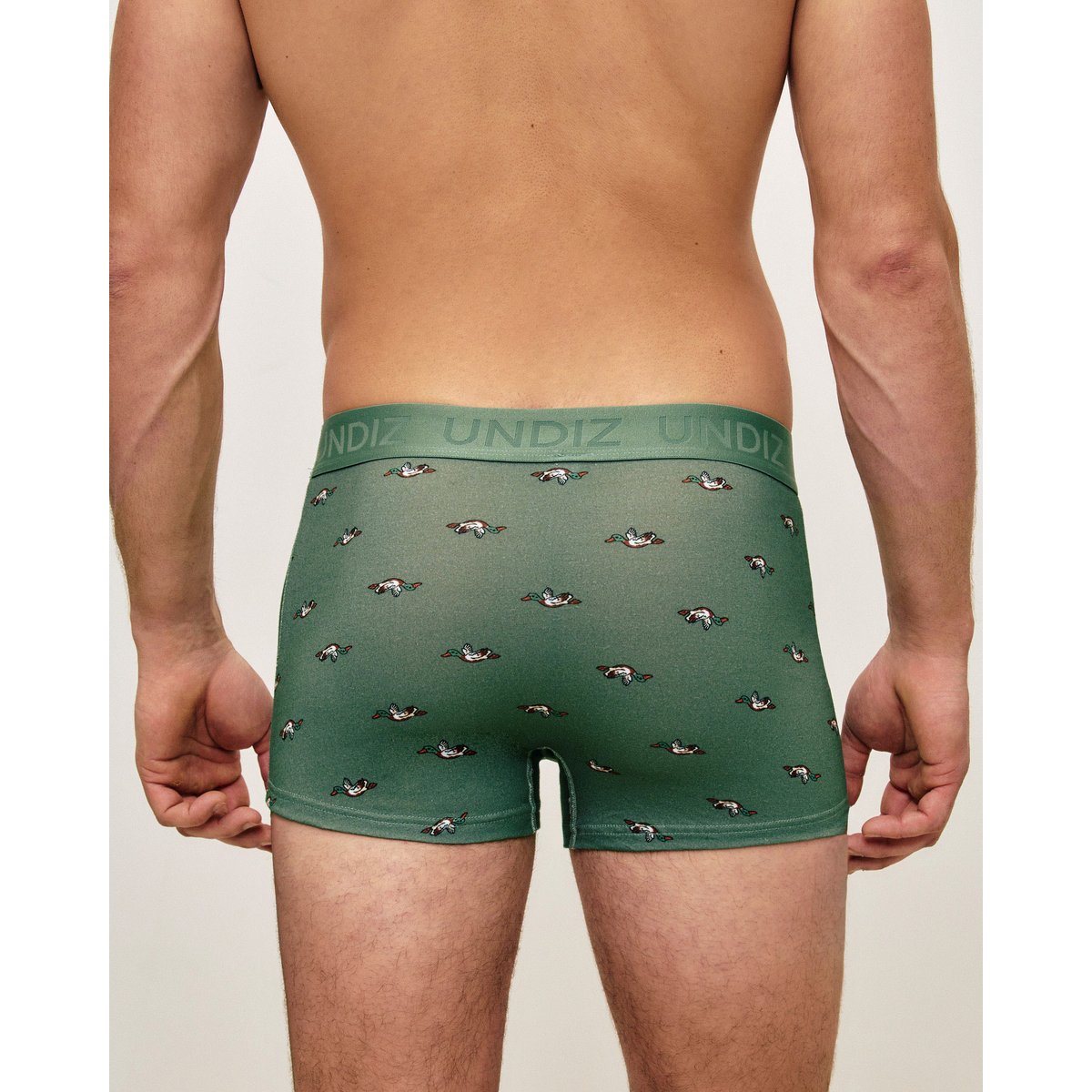 Boxer vert en coton motifs canards REPEATIZ WREAT vert, UNDIZ