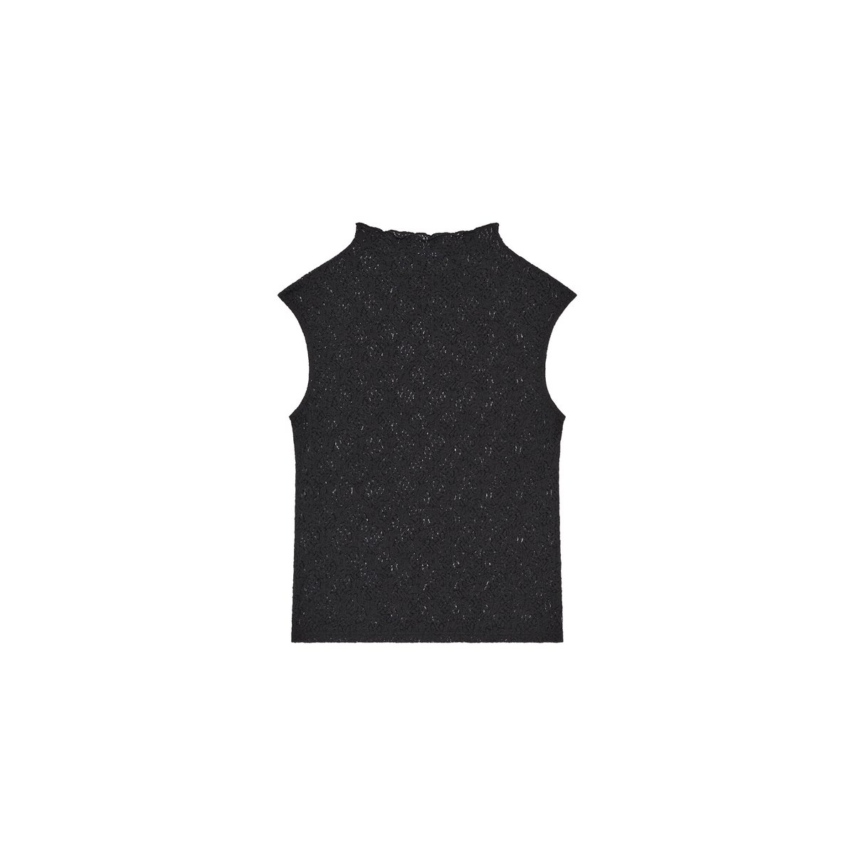 T-shirt droit col montant TLIPA noir, CAROLL
