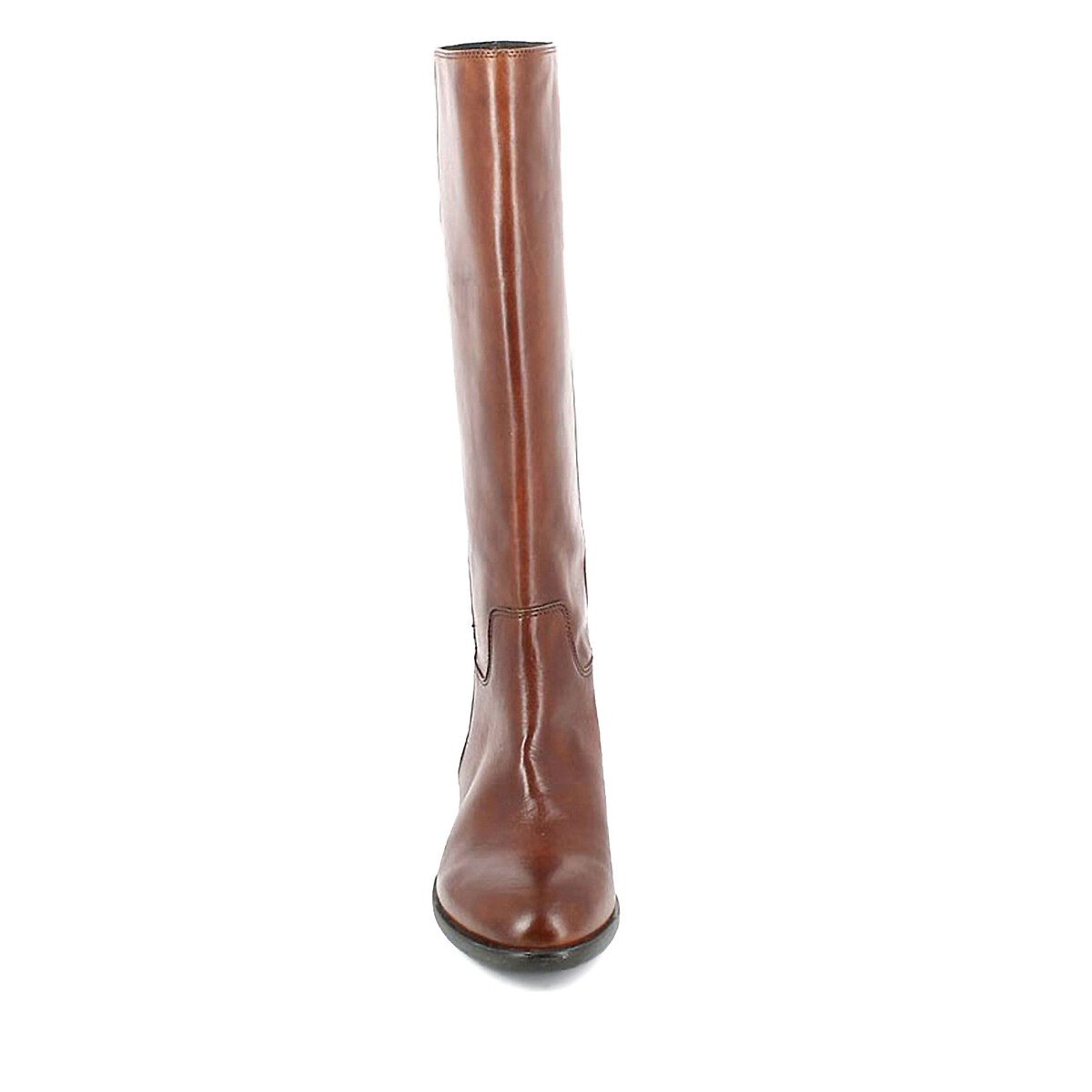 1137 Leather Calf Boots with Flat Heel cognac, JONAK