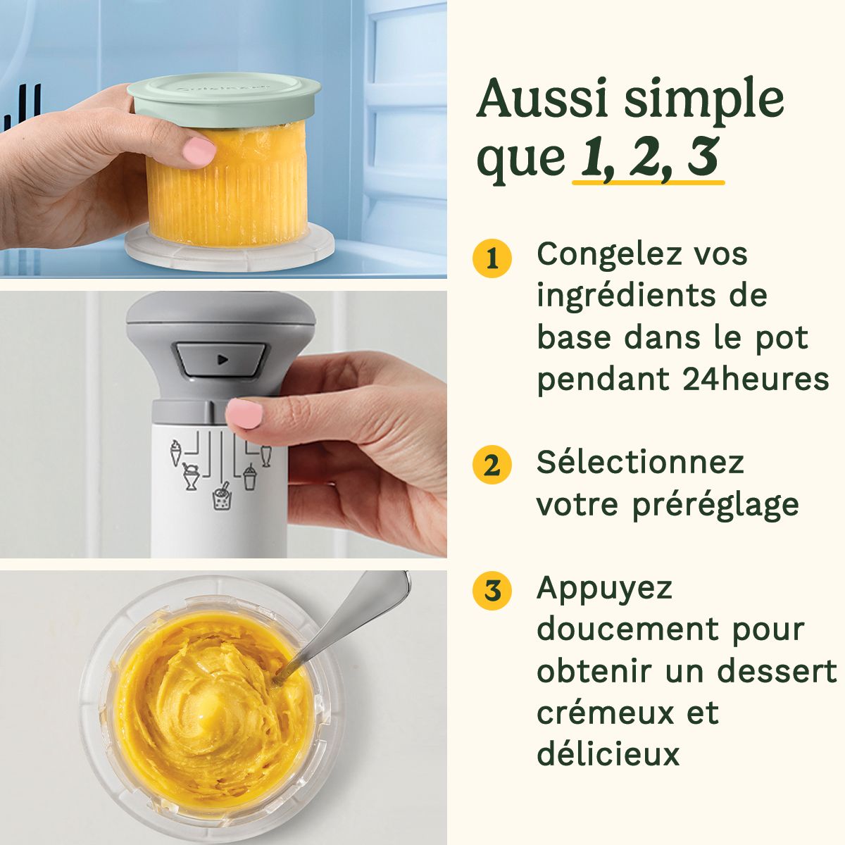 Sorbetière Freeze Wand ICEFD10E couleur unique, CUISINART