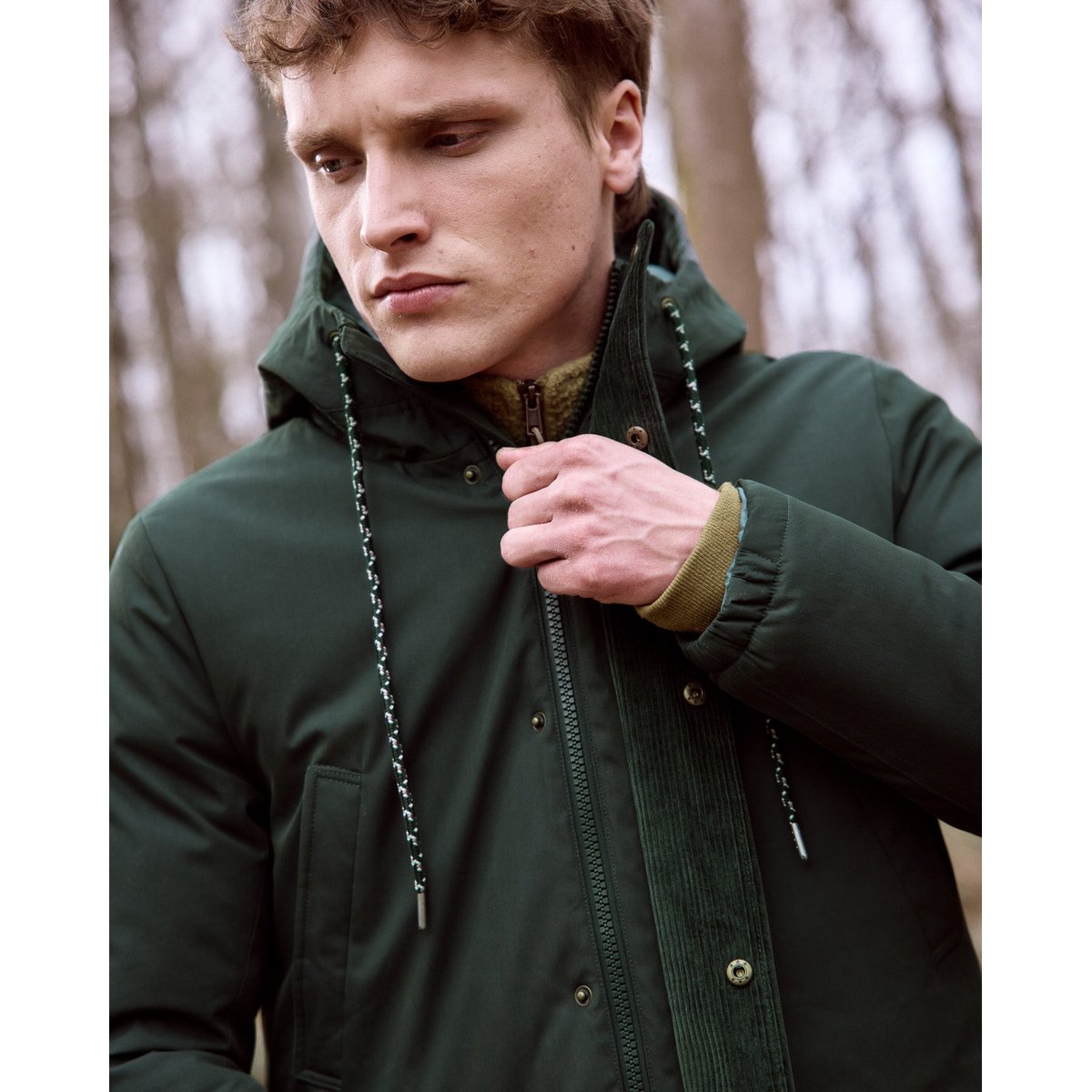 Parka coton CHEVERNY vert foncé, FAGUO