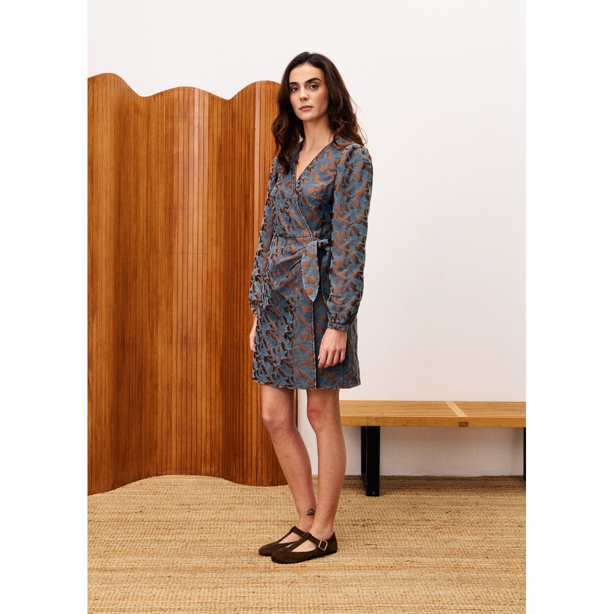 Robe en coton SALEM marron glace, FRNCH