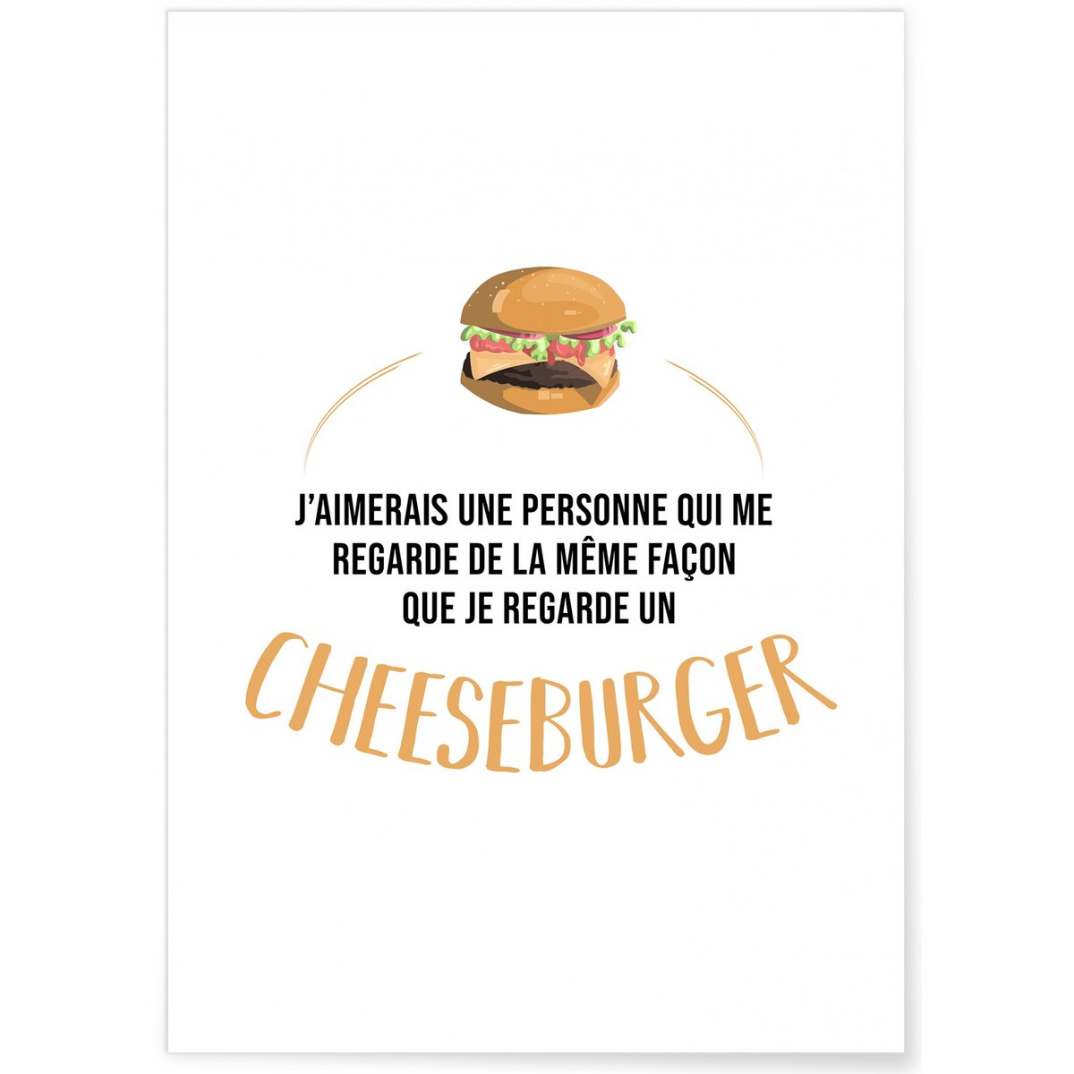 Affiche 'J'aimerais une personne...' blanc, L'AFFICHERIE