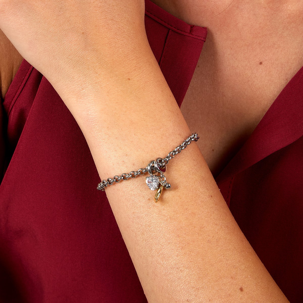 Bracelet DROPS stainless steel,yellow gold, MORELLATO