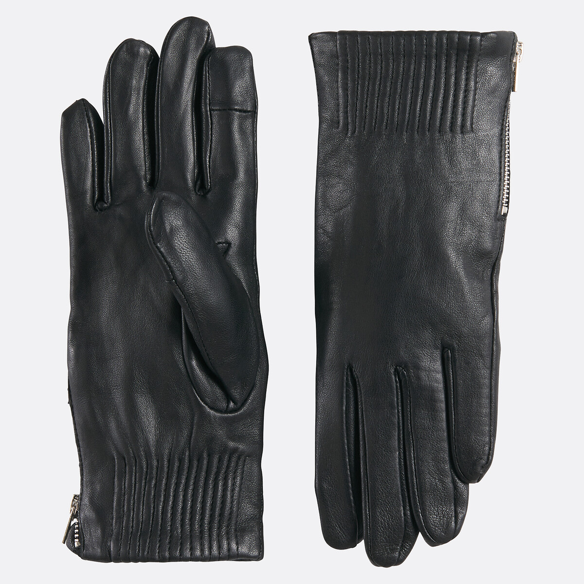 Gants en cuir Jona noir, PIECES