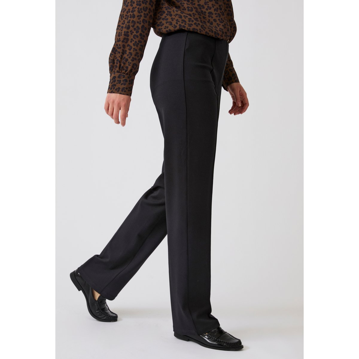 Pantalon droit maille milano Perfect Fit noir, DAMART
