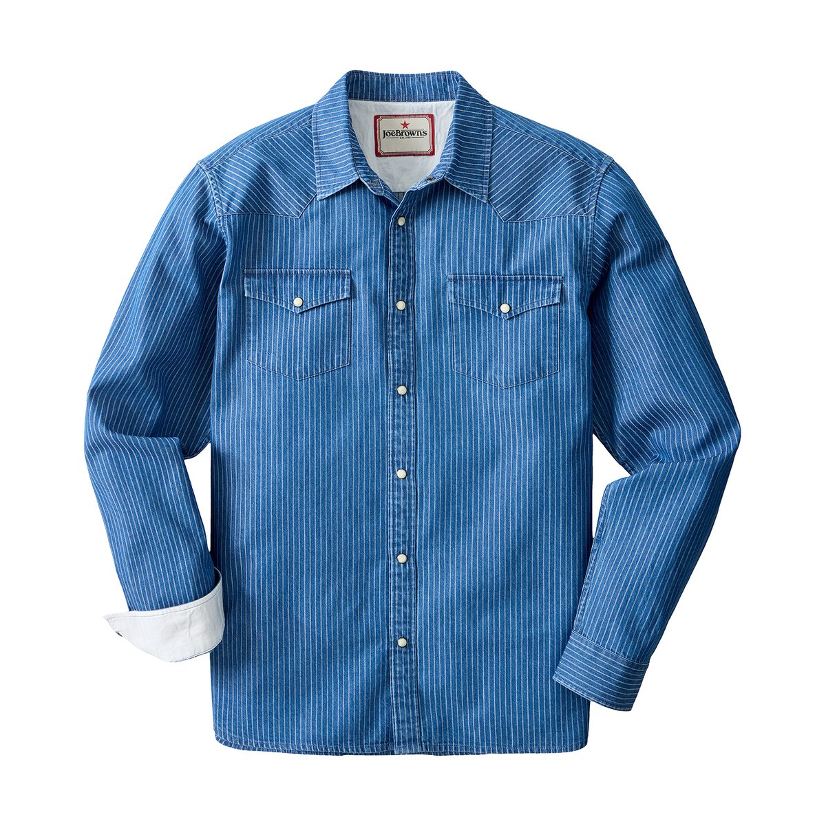 Chemise en Jean à Rayures Yardline bleu, JOE BROWNS
