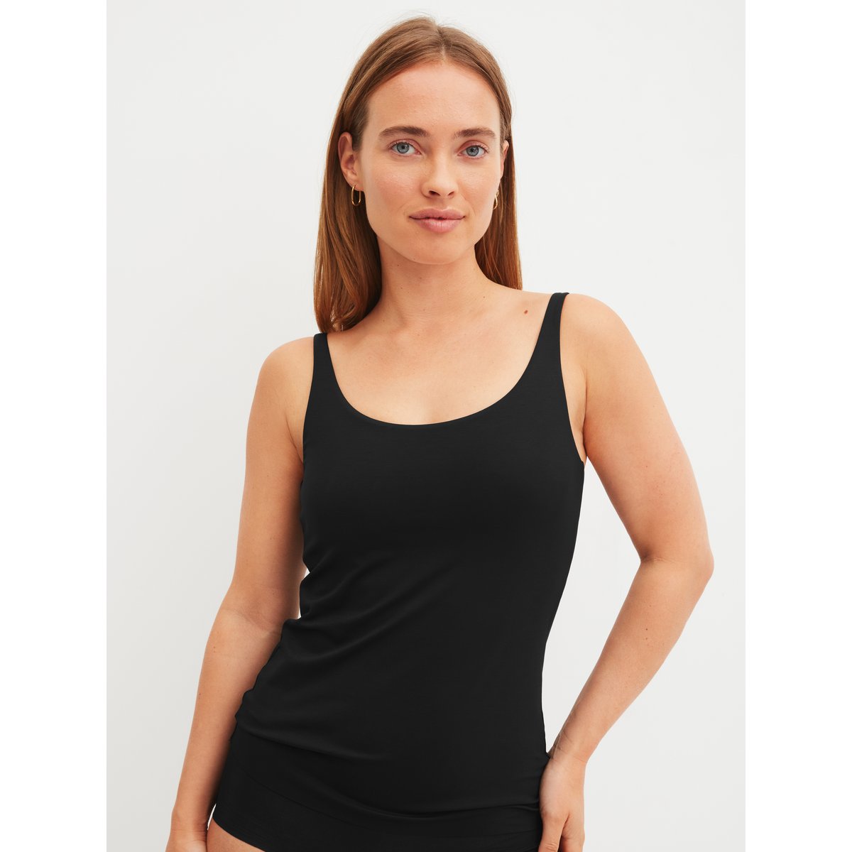 Débardeur à bretelles réglables et bustier sans manches Modal NATURAL SKIN noir, CALIDA