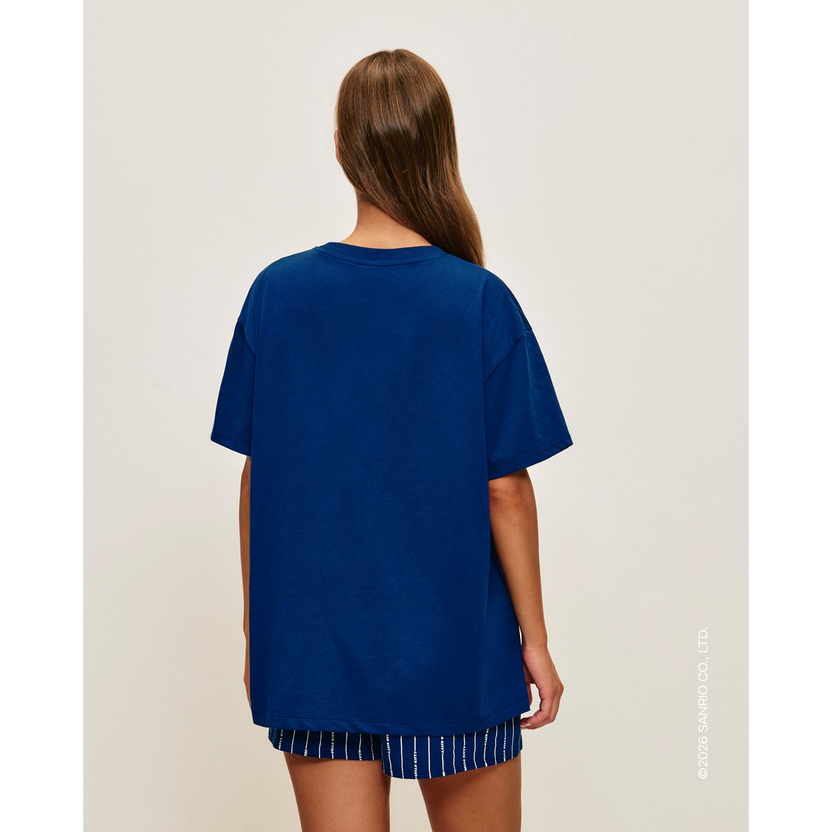 Ensemble t-shirt et short en jersey Hello kitty KITTYLIZ bleu marine, UNDIZ