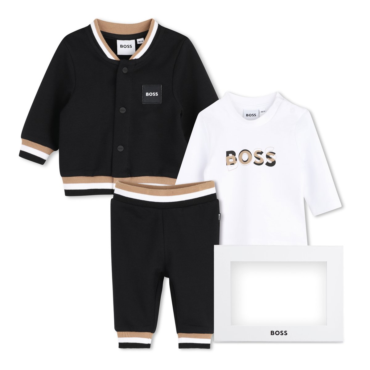 Ensemble pantalon, cardigan et tee-shirt black, BOSS KIDSWEAR