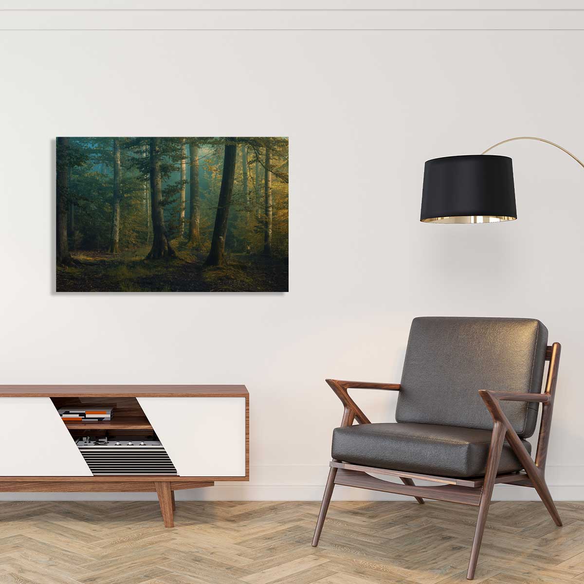 Tableau sous-bois en octobre tableau alu dibond, HEXOA