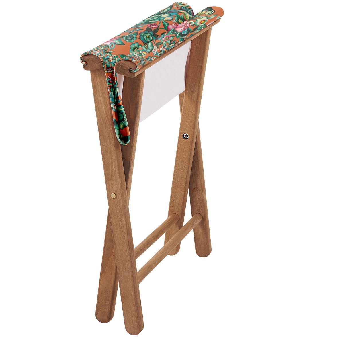 Pliant pêcheur en eucalyptus et toile outdoor, NILA orange, VENT DE BOHÈME