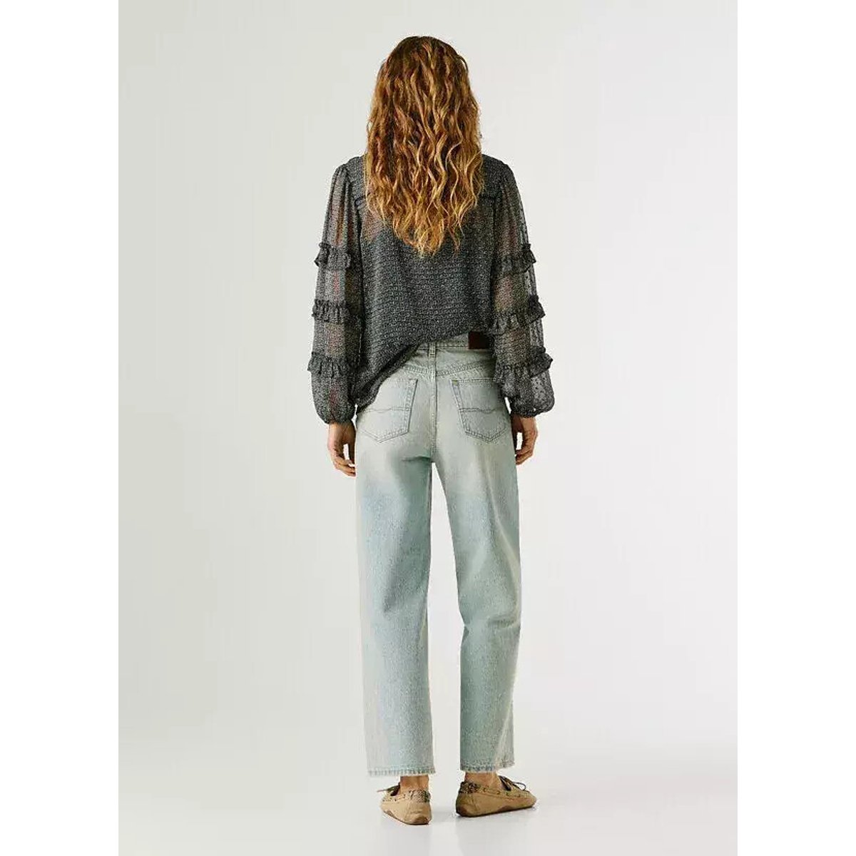 Lexa High Waist Straight Jeans stone wash royal blue, PEPE JEANS