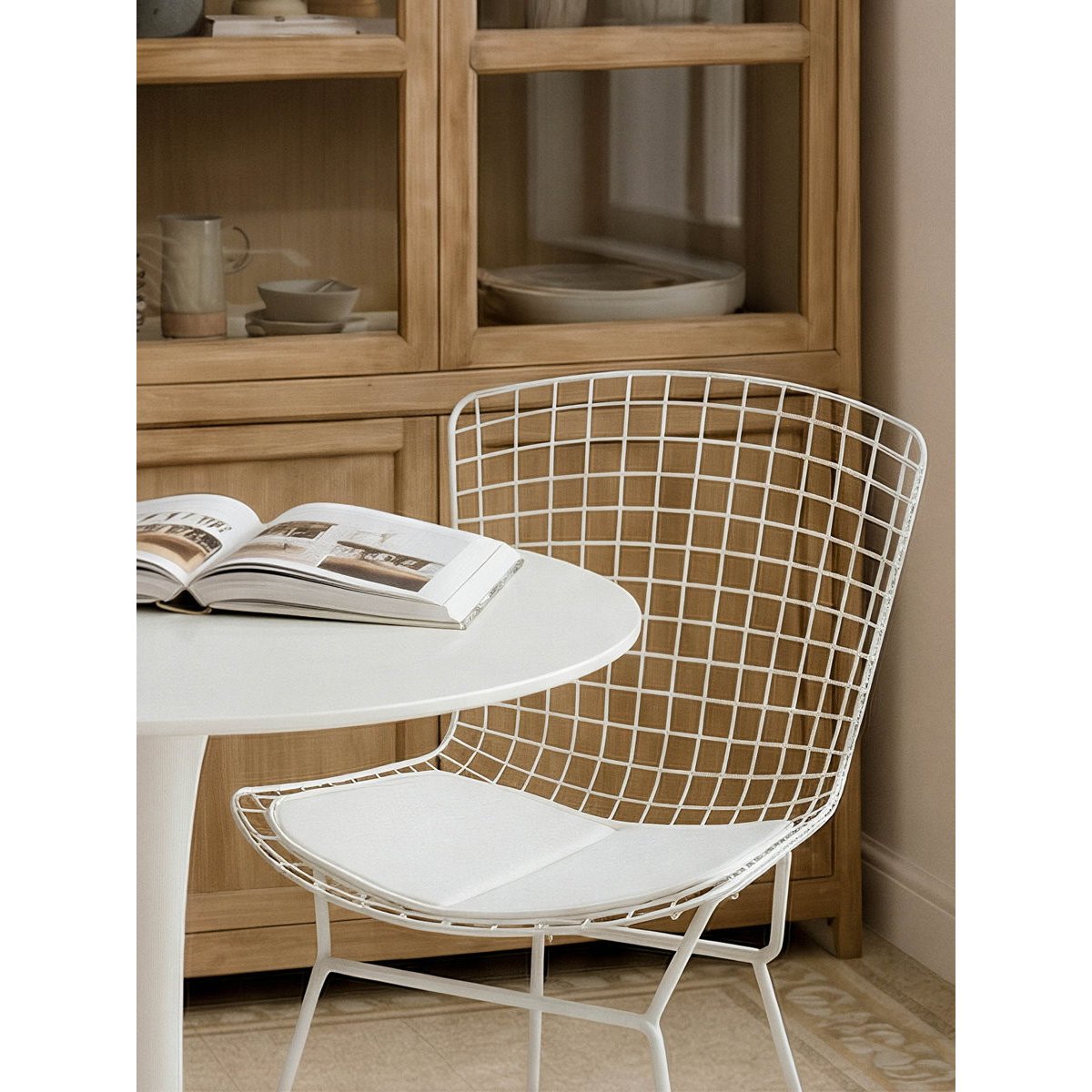 Chaise de salle à manger  Métal  Blanc-MONDRA blanc, KENAY