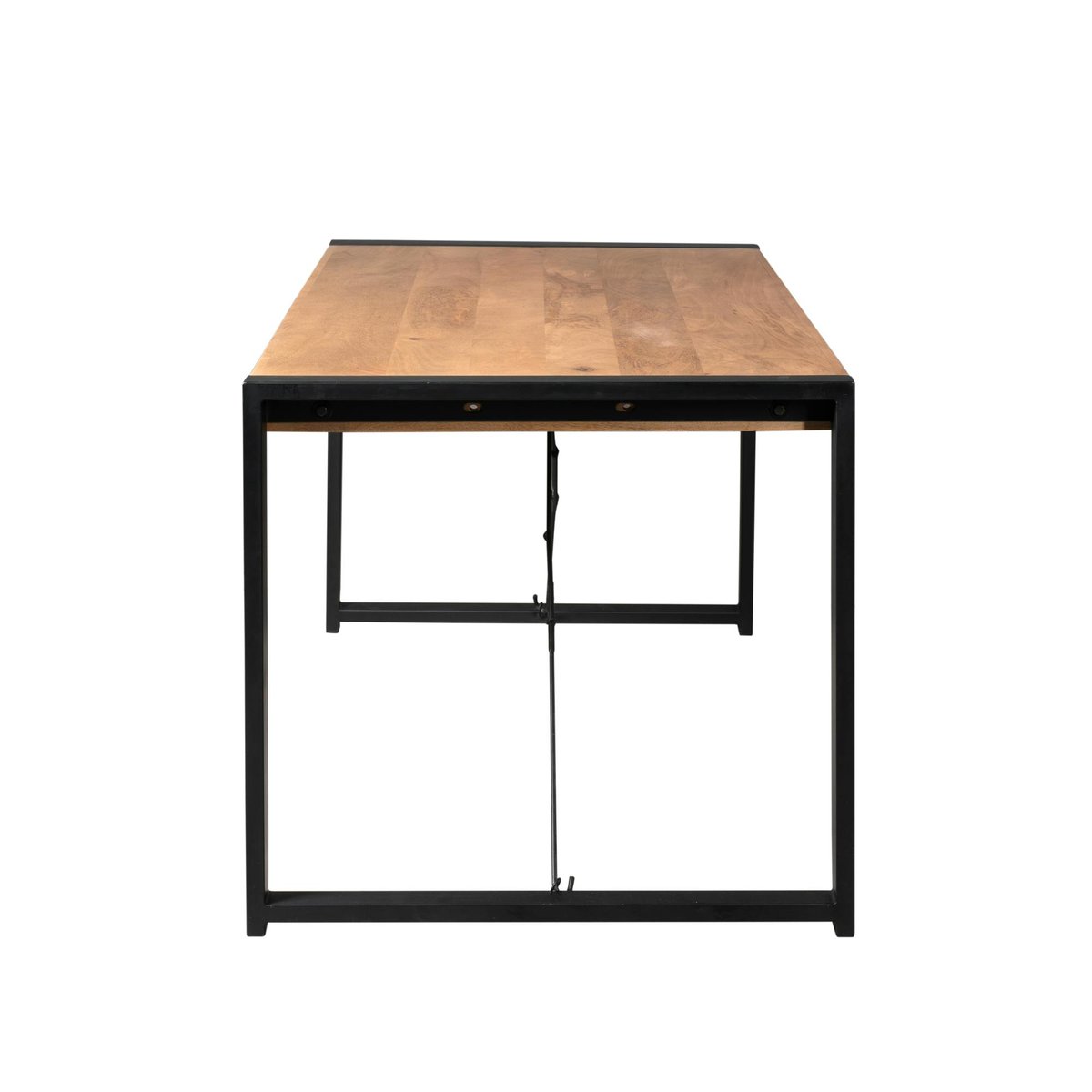 Table à manger 4/6 places bois et métal MILORA naturel, PIER IMPORT