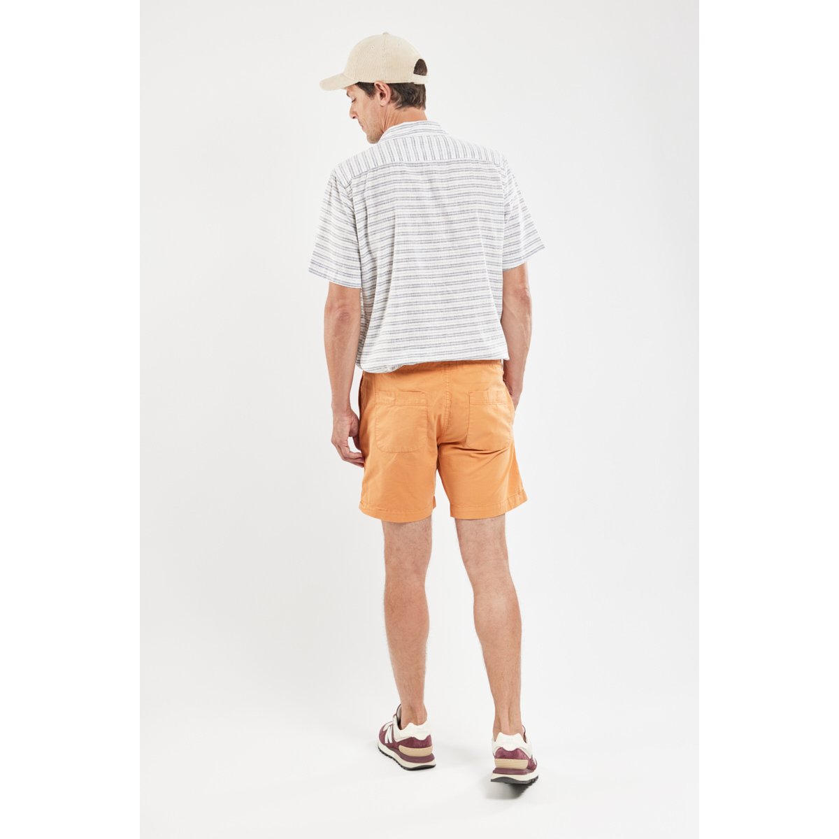 Short en gabardine en coton rusty, ARMOR-LUX