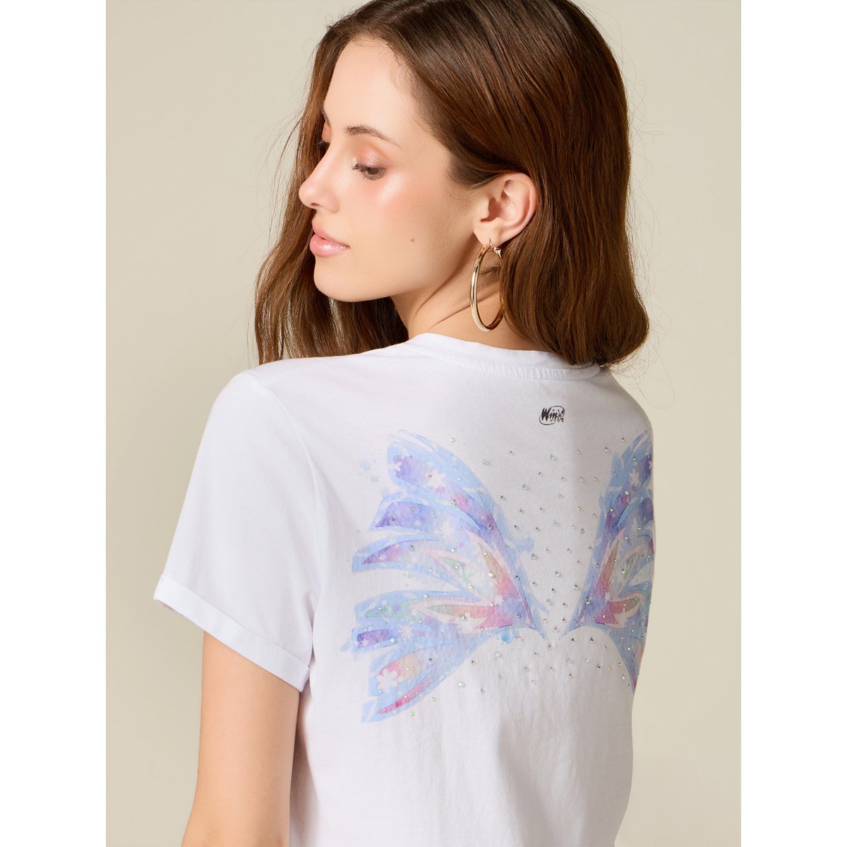 T-shirt Winx avec cristaux blanc, OLTRE