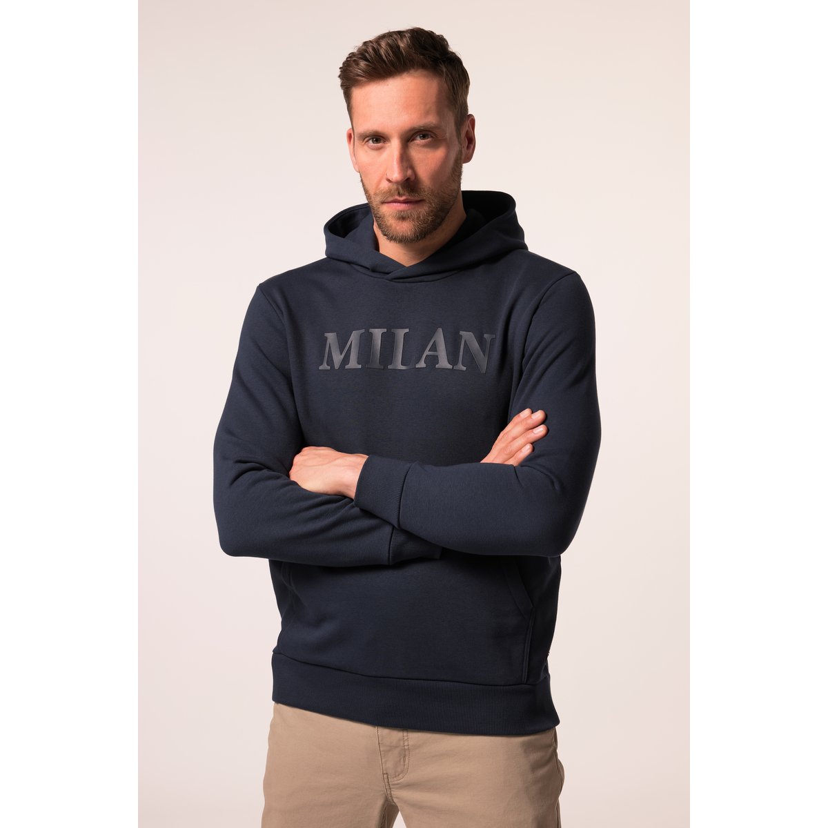 Sweat-shirt à capuche bleu marine, JP1880