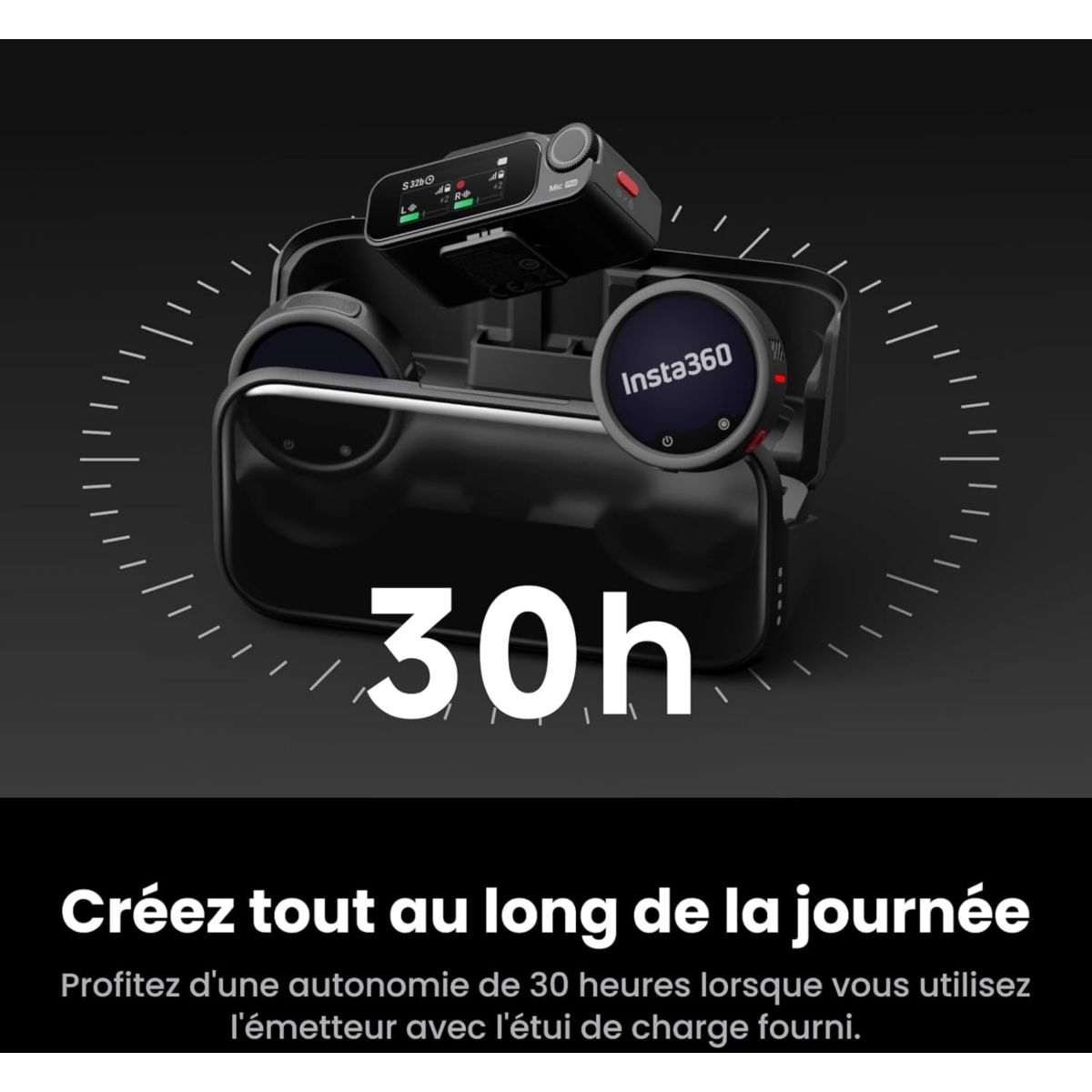 Micro Mic Pro 01 couleur unique, INSTA360