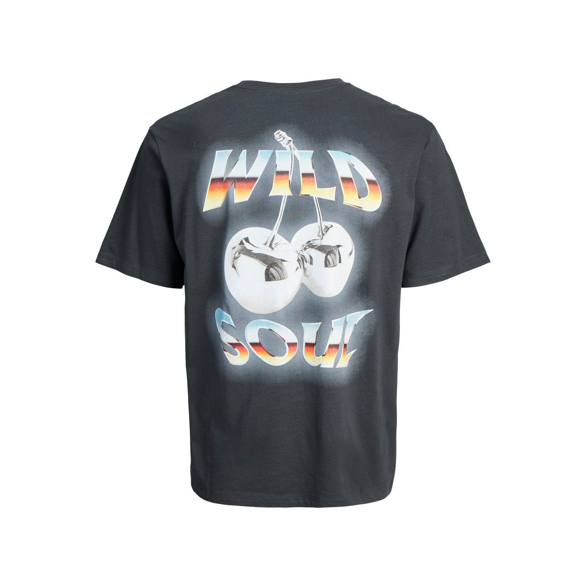 T-Shirt asphalt, JACK & JONES