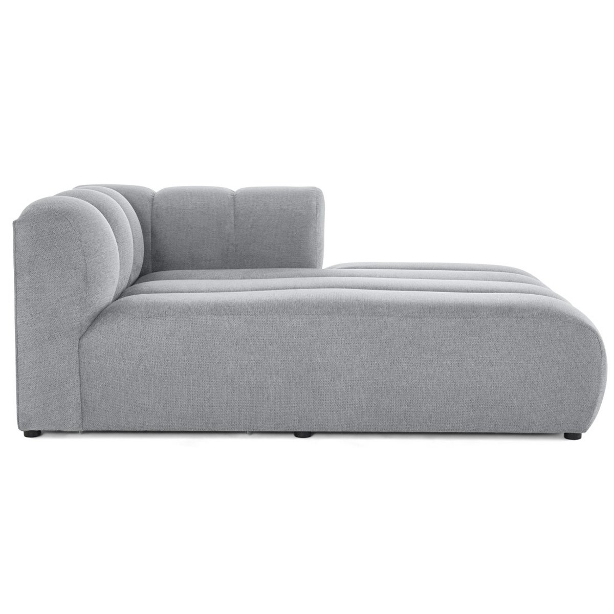 Module d'assise méridienne droit - DEBBIE gris, BEST MOBILIER