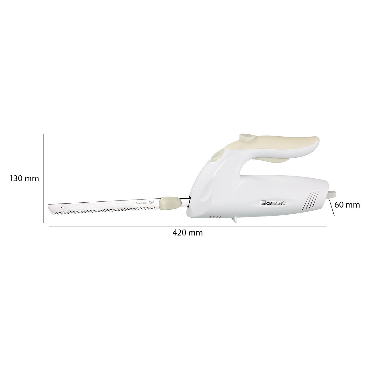 Faca elétrica, da Clatronic branco, CLATRONIC