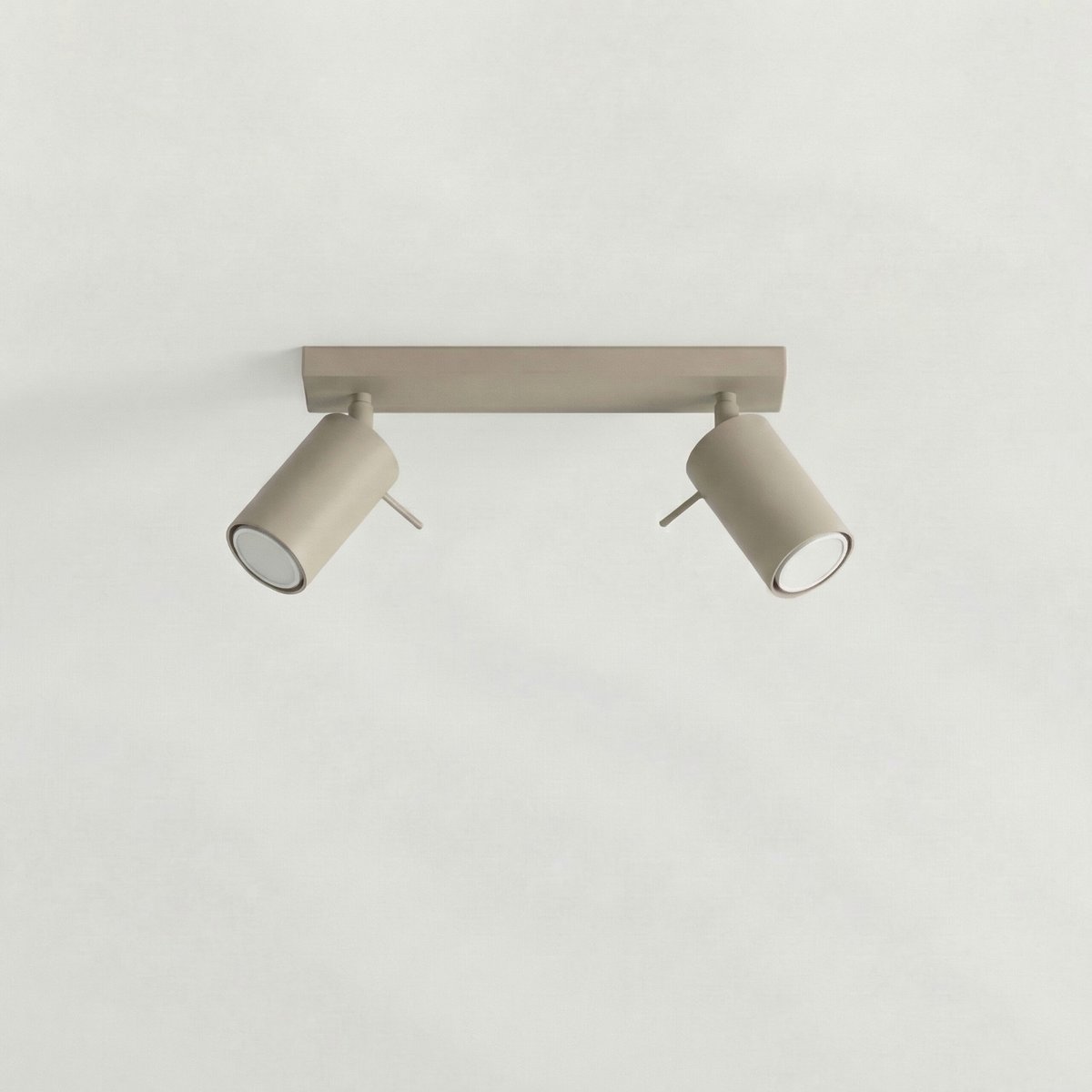 Plafonnier Acier Taupe GU10 2 RING taupe, EDEN