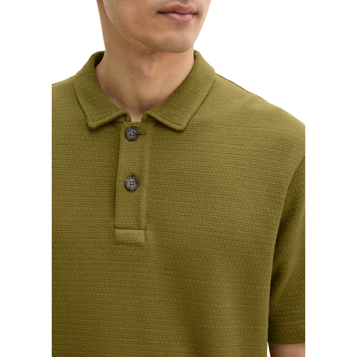 DfC Polo Jersey regular avec une structure fine vert foncé, MARC O'POLO