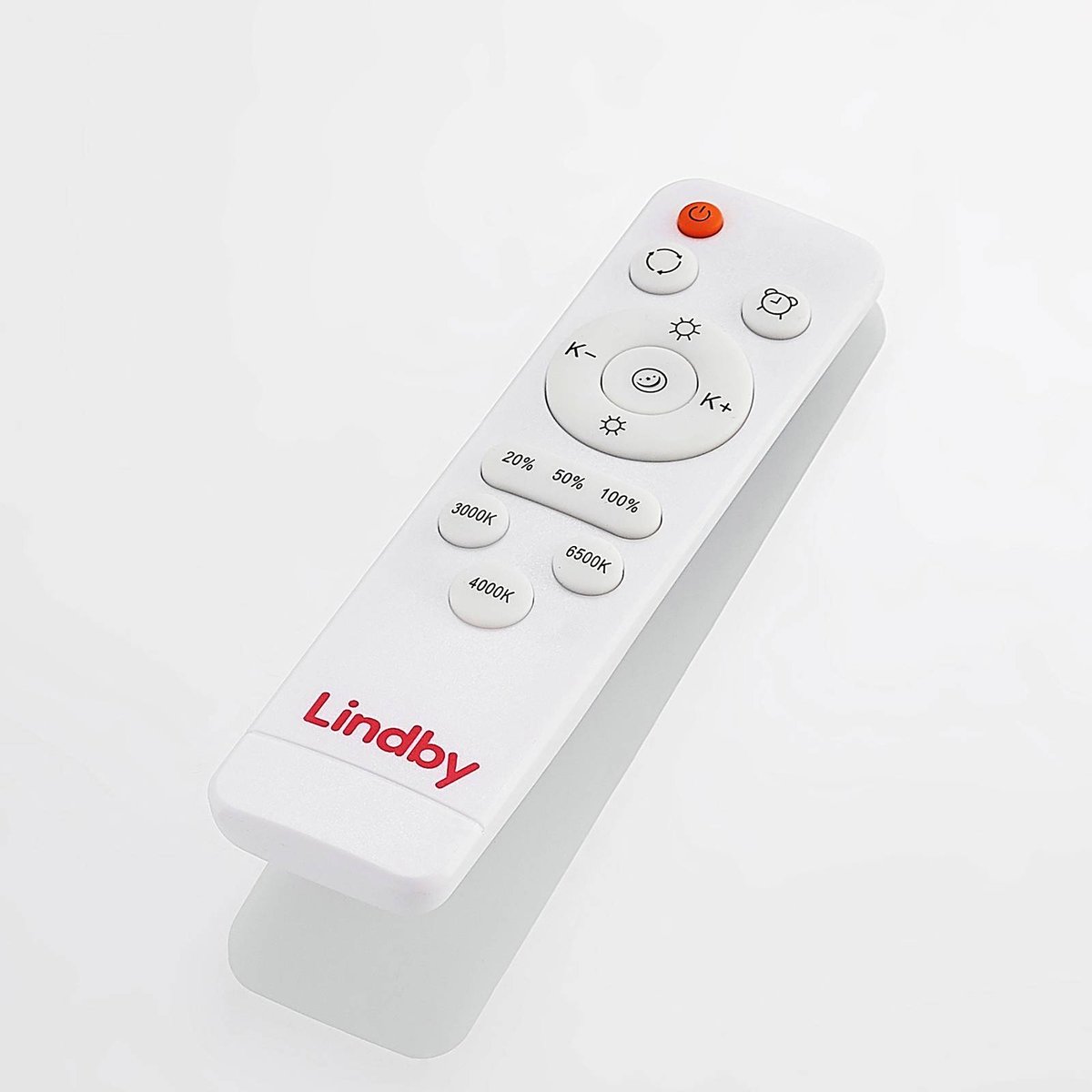 Plafonnier en bois moderneLED, Hudsona blanc, bois foncé, LINDBY