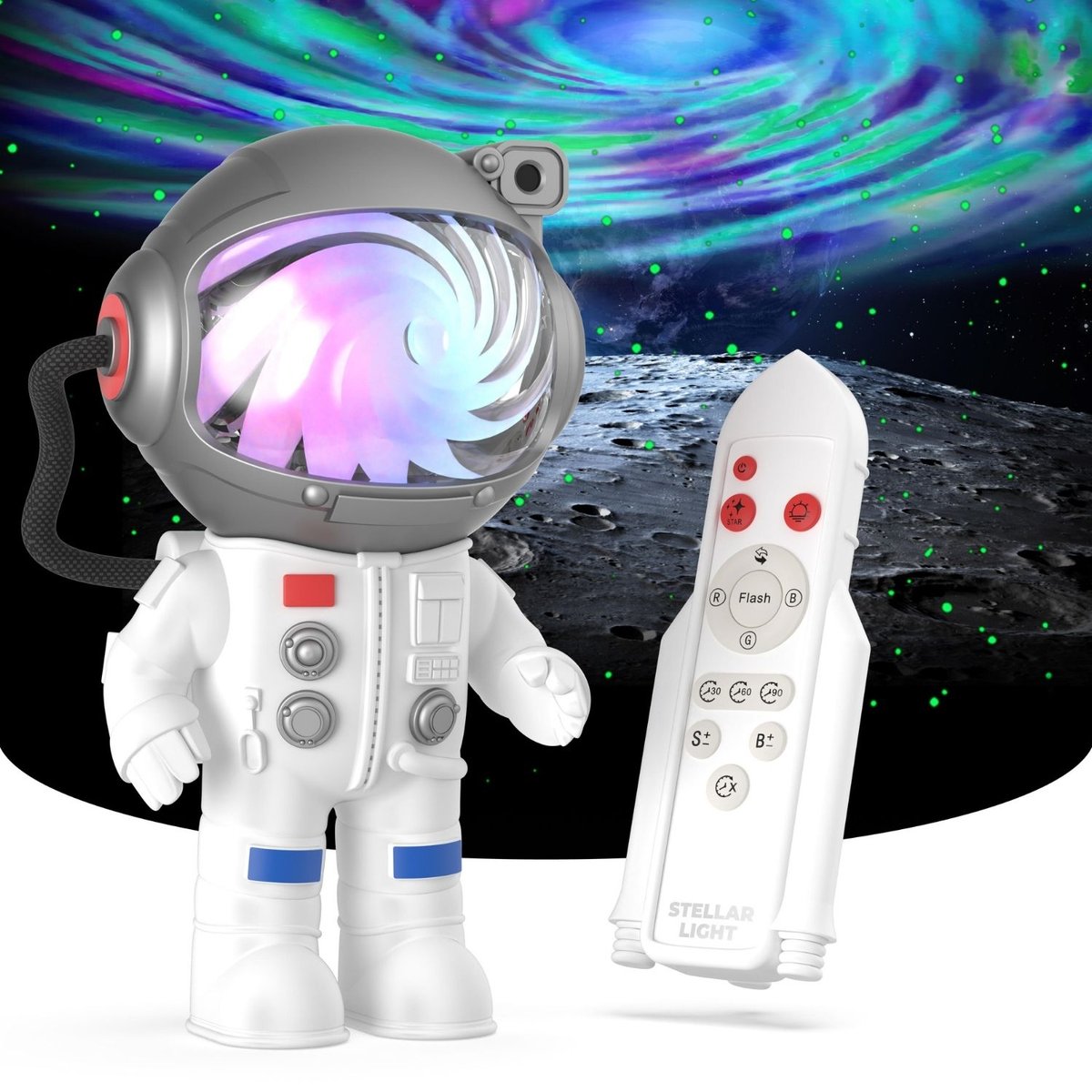 Projecteur Stellar blanc, gris, bleu, MOB