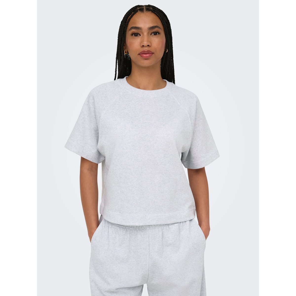 Sweat-Shirt light grey melange 1, ONLY