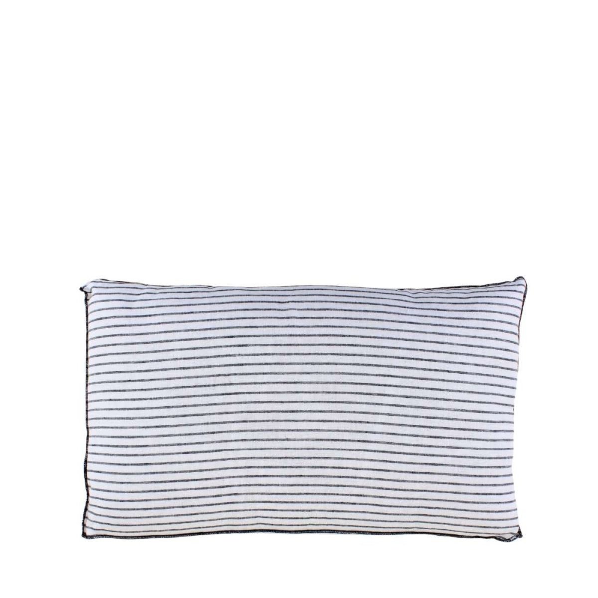 Coussin rayé 30x50cm blanc, ORNAMI