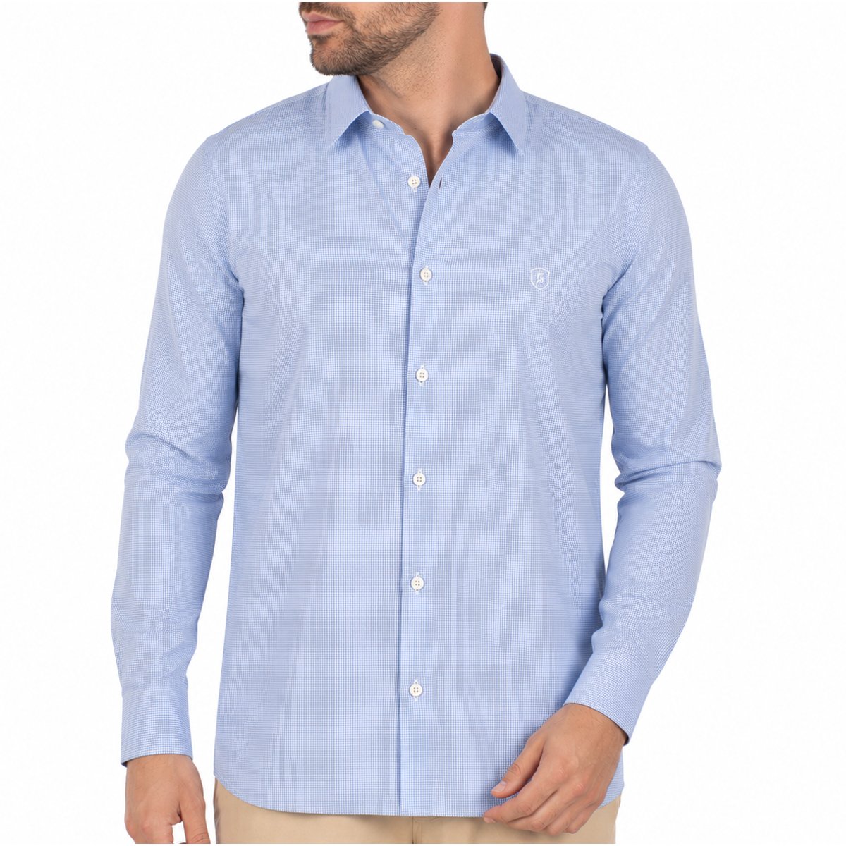 Chemise vichy square ciel, SHILTON