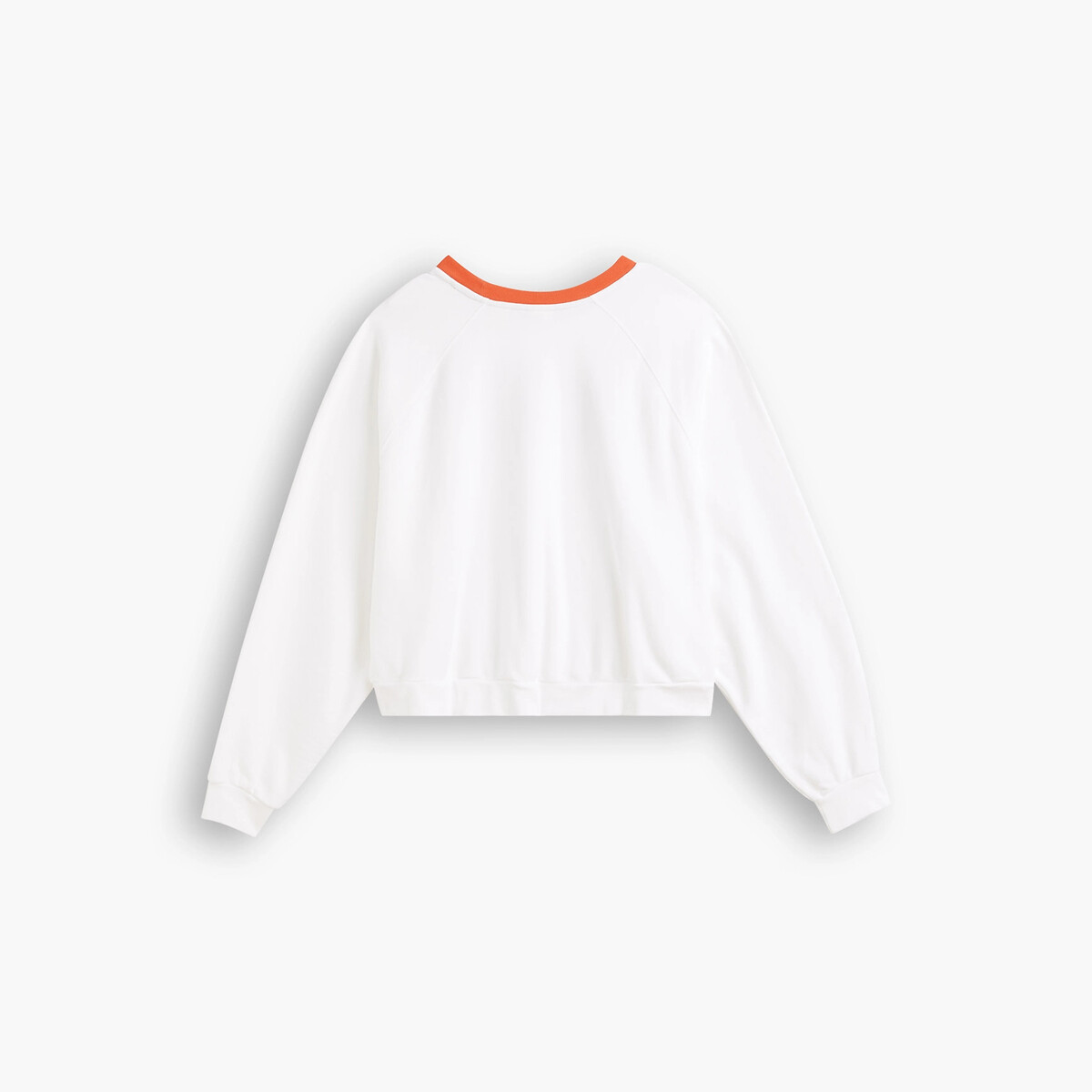 Felpa crop, logo davanti bianco/rosso, LEVI’S PLUS